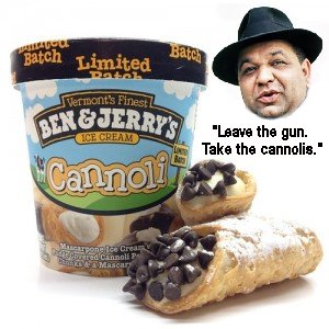 Attached picture BenJerrysCannoli.jpg